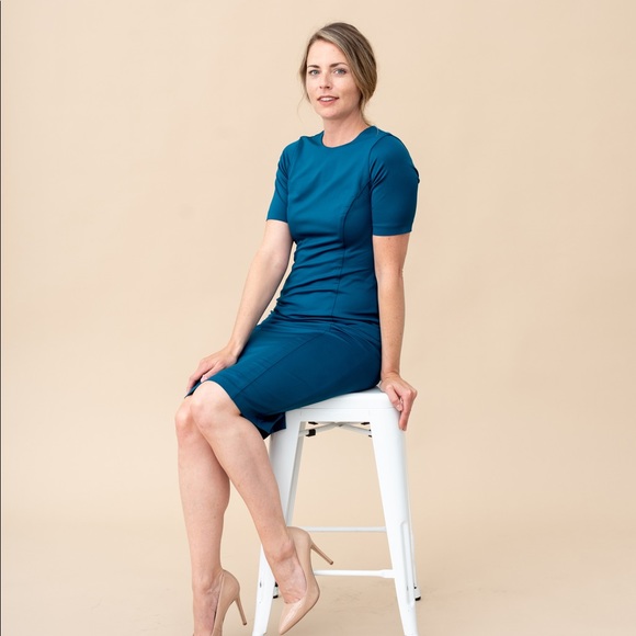 Short Sleeve Shift Dress - Picture 2 of 7